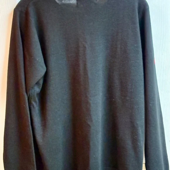 C.D. Daniels Black Sweater with Red Floral Design - Picture 2 of 4